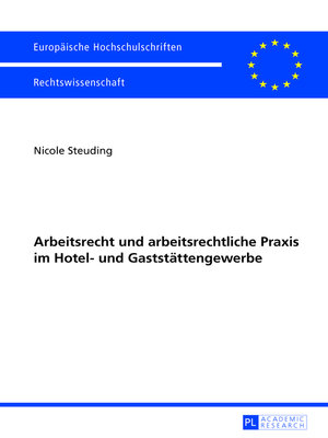 cover image of Arbeitsrecht und arbeitsrechtliche Praxis im Hotel- und Gaststättengewerbe